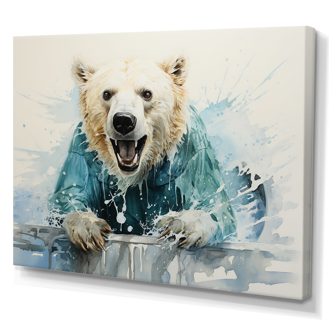 Polar Bears Snowy Portrait - Bear Wall Art Prints