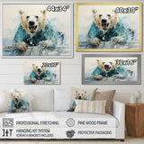 Polar Bears Snowy Portrait - Bear Wall Art Prints