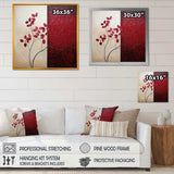 Bordeaux Bold Leaf I - Floral Canvas Wall Art