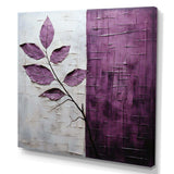 Purple Leaves Plum Precision - Floral Canvas Wall Art