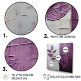 Purple Leaves Plum Precision - Floral Canvas Wall Art