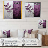 Purple Leaves Plum Precision - Floral Canvas Wall Art