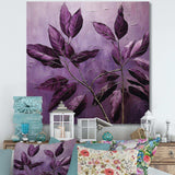 Purple Leaves Plum Precision II - Floral Canvas Wall Art