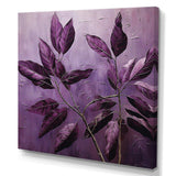 Purple Leaves Plum Precision II - Floral Canvas Wall Art