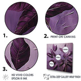 Purple Leaves Plum Precision II - Floral Canvas Wall Art