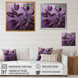 Purple Leaves Plum Precision II - Floral Canvas Wall Art