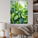 Urban Leaves Forest Greenery - Floral Canvas Wall Art