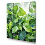 Urban Leaves Forest Greenery - Floral Canvas Wall Art