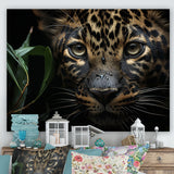 Candid Jungle Captivation Leopard - Leopard Framed Canvas Art