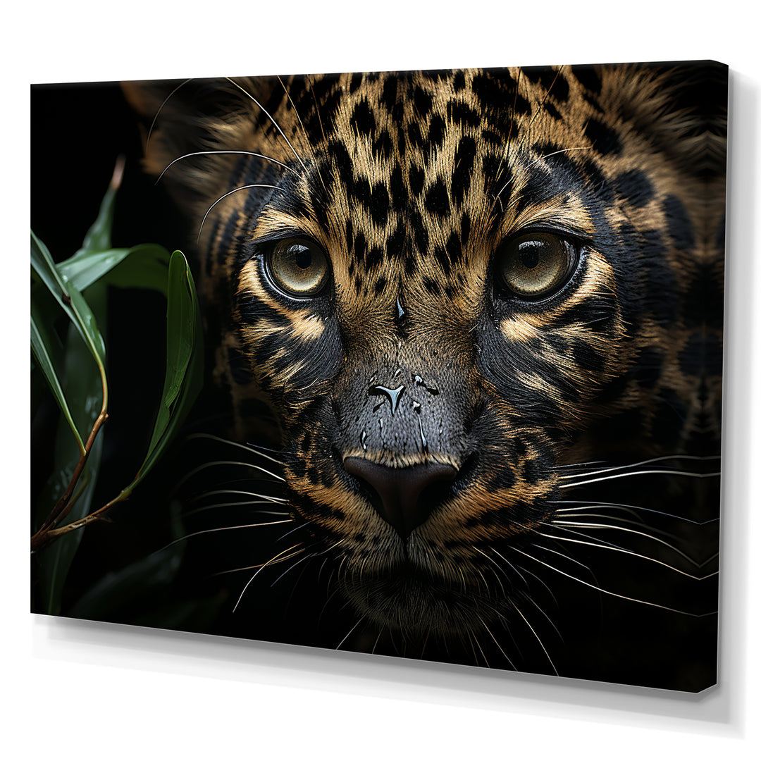 Candid Jungle Captivation Leopard - Leopard Framed Canvas Art