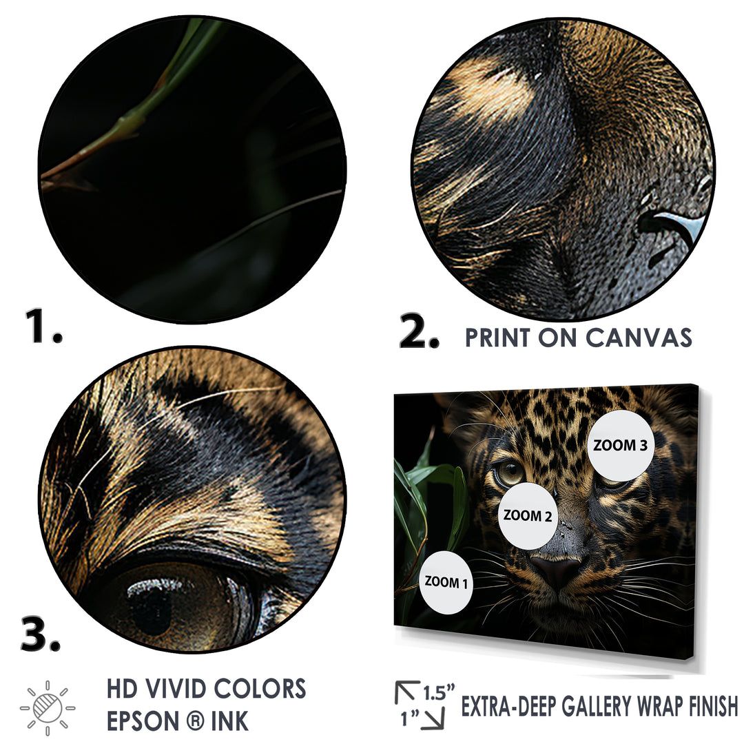 Candid Jungle Captivation Leopard - Leopard Framed Canvas Art