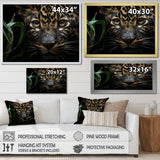 Candid Jungle Captivation Leopard - Leopard Framed Canvas Art