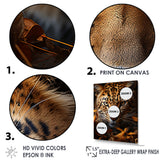 Leopard Golden Stalker Portrait Gaze - Leopard Living Room Wall Art