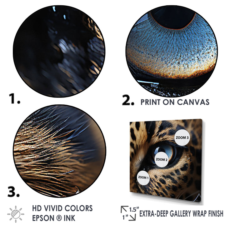Blue Eyes Of The Jungle - Leopard Canvas Wall Art
