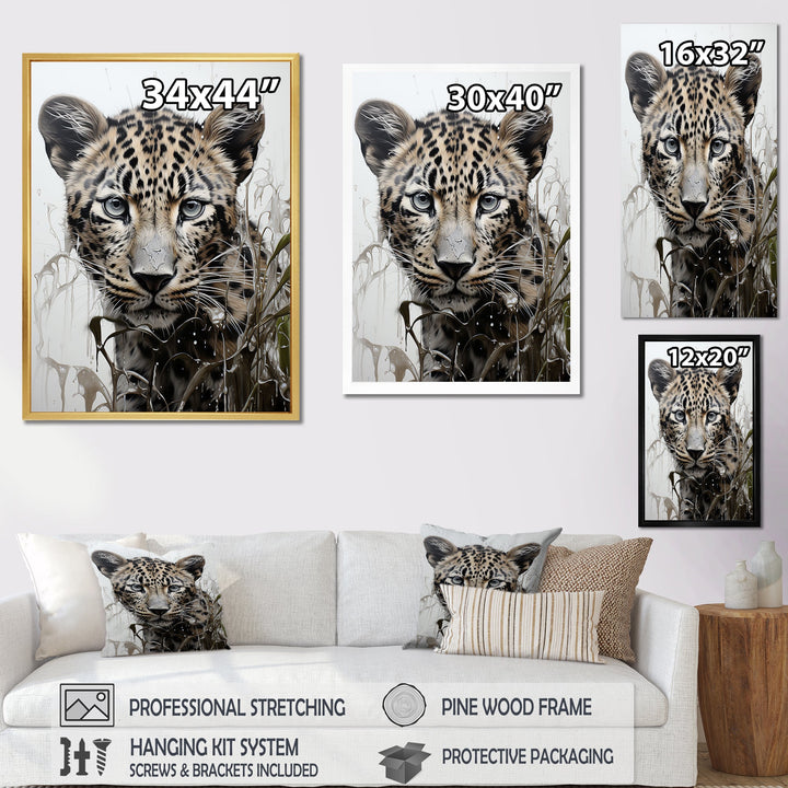 Monochrome Intrigue Leopard Royalty - Leopard Wall Art Prints