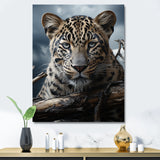 Monochrome Majesty Leopard In The Wild - Beige Leopard Wall Art