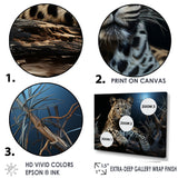 Moonlit Leopard Camouflage - Leopard Large Canvas Wall Art