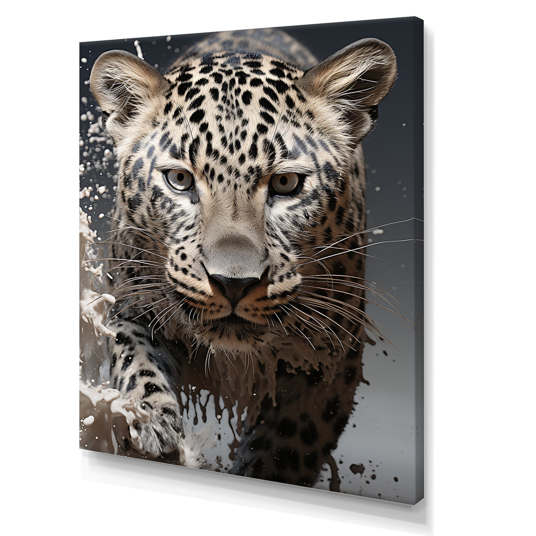 Leopard Mysterious Hunter - Leopard Living Room Wall Art