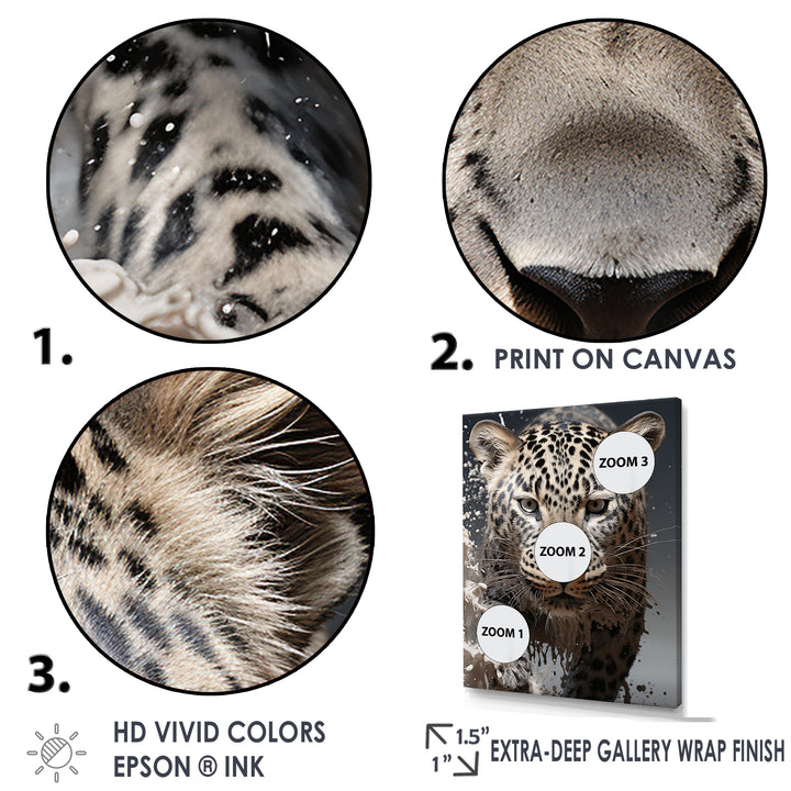 Leopard Mysterious Hunter - Leopard Living Room Wall Art