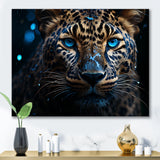 Leopard Nocturnal Sovereign Nighttime Blues - Leopard Wall Decor
