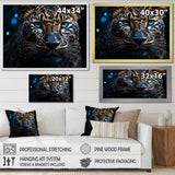 Leopard Nocturnal Sovereign Nighttime Blues - Leopard Wall Decor