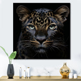 Stealthy Nocturne Leopard - Leopard Large Canvas Wall Art
