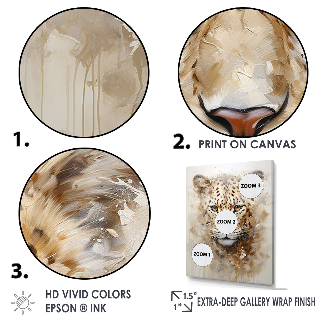 Cheetah S Stare Dominance - Leopard Canvas Wall Art