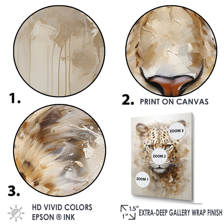 Cheetah S Stare Dominance - Leopard Canvas Wall Art