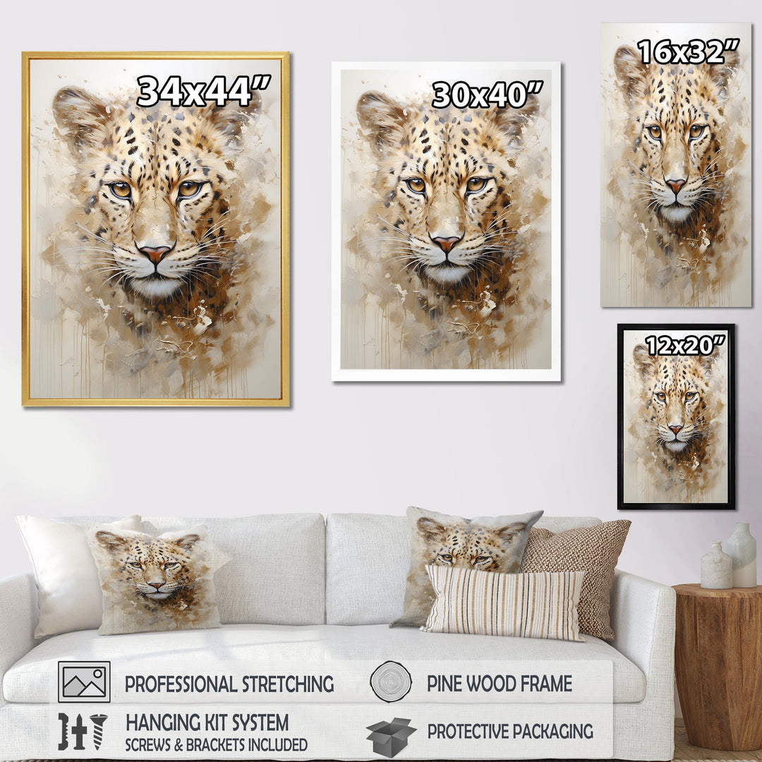 Cheetah S Stare Dominance - Leopard Canvas Wall Art
