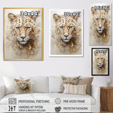 Cheetah S Stare Dominance - Leopard Canvas Wall Art