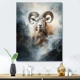 Lightning Ram Minimalism - Gray Sheep Wall Art