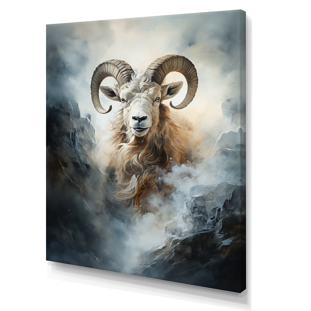 Lightning Ram Minimalism - Gray Sheep Wall Art