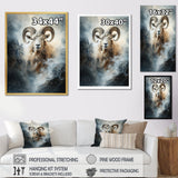 Lightning Ram Minimalism - Gray Sheep Wall Art