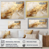 Beige And Gold Marble Lightning I - Abstract Canvas Wall Art