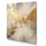 Beige And Gold Marble Lightning III - Abstract Canvas Wall Art