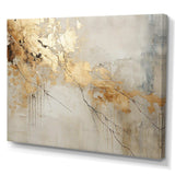 Beige And Gold Marble Lightning VI - Abstract Canvas Wall Art