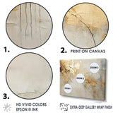 Beige And Gold Marble Lightning VI - Abstract Canvas Wall Art