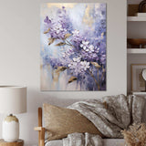 Purple And Gold Pastel Lilac Dreams I - Floral Canvas Wall Art