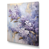 Purple And Gold Pastel Lilac Dreams I - Floral Canvas Wall Art