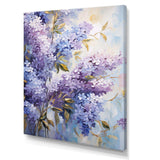 Purple And Blue Lilac Bush In Bloom - Floral Canvas Wall Art