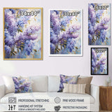 Purple And Blue Lilac Bush In Bloom - Floral Canvas Wall Art