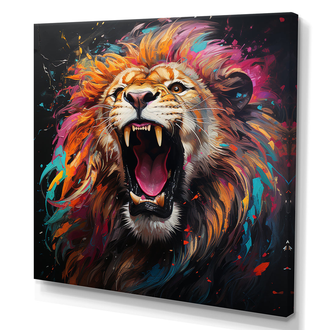 Popart Lion Roar - Brown Lion Wall Art