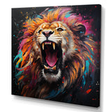 Popart Lion Roar - Brown Lion Wall Art