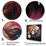 Popart Lion Roar - Brown Lion Wall Art
