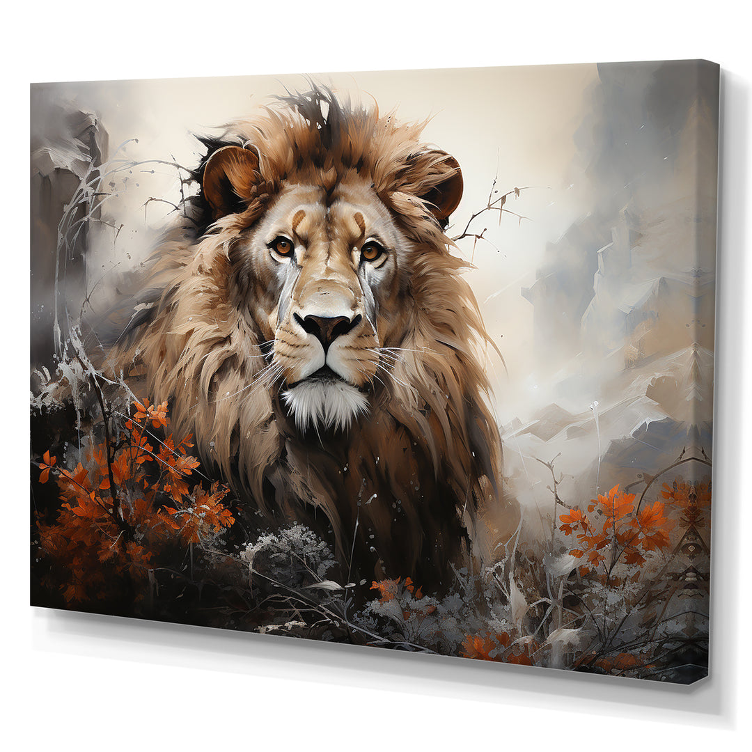 Elemental Lion Harmony - Lion Large Canvas Wall Art