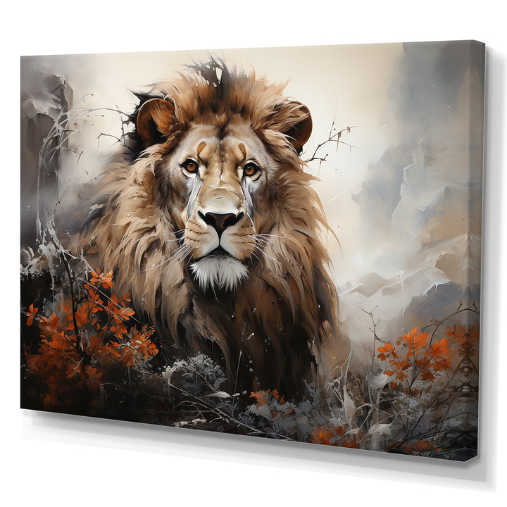 Elemental Lion Harmony - Lion Large Canvas Wall Art