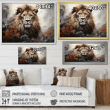 Elemental Lion Harmony - Lion Large Canvas Wall Art
