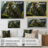 Enchanted Lion Wilderness Fantasy - Lion Living Room Wall Art
