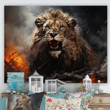 Feral Passion Roar Lion - Brown Lion Wall Art
