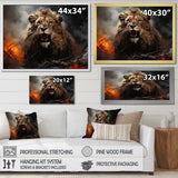 Feral Passion Roar Lion - Brown Lion Wall Art